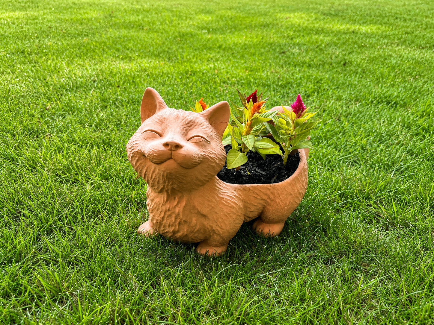 Smiling Cat Planter